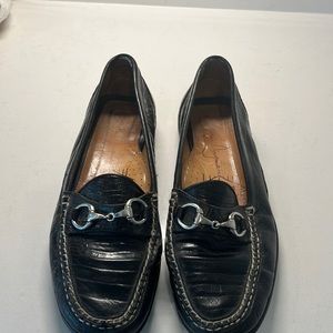 Classic Martin Dingman Black Leather Slip-On Loafer Men’s Driving Shoe